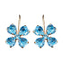 Auskarai "Kristalo dobilas (Aquamarine Blue)" su Swarovski™ kristalais